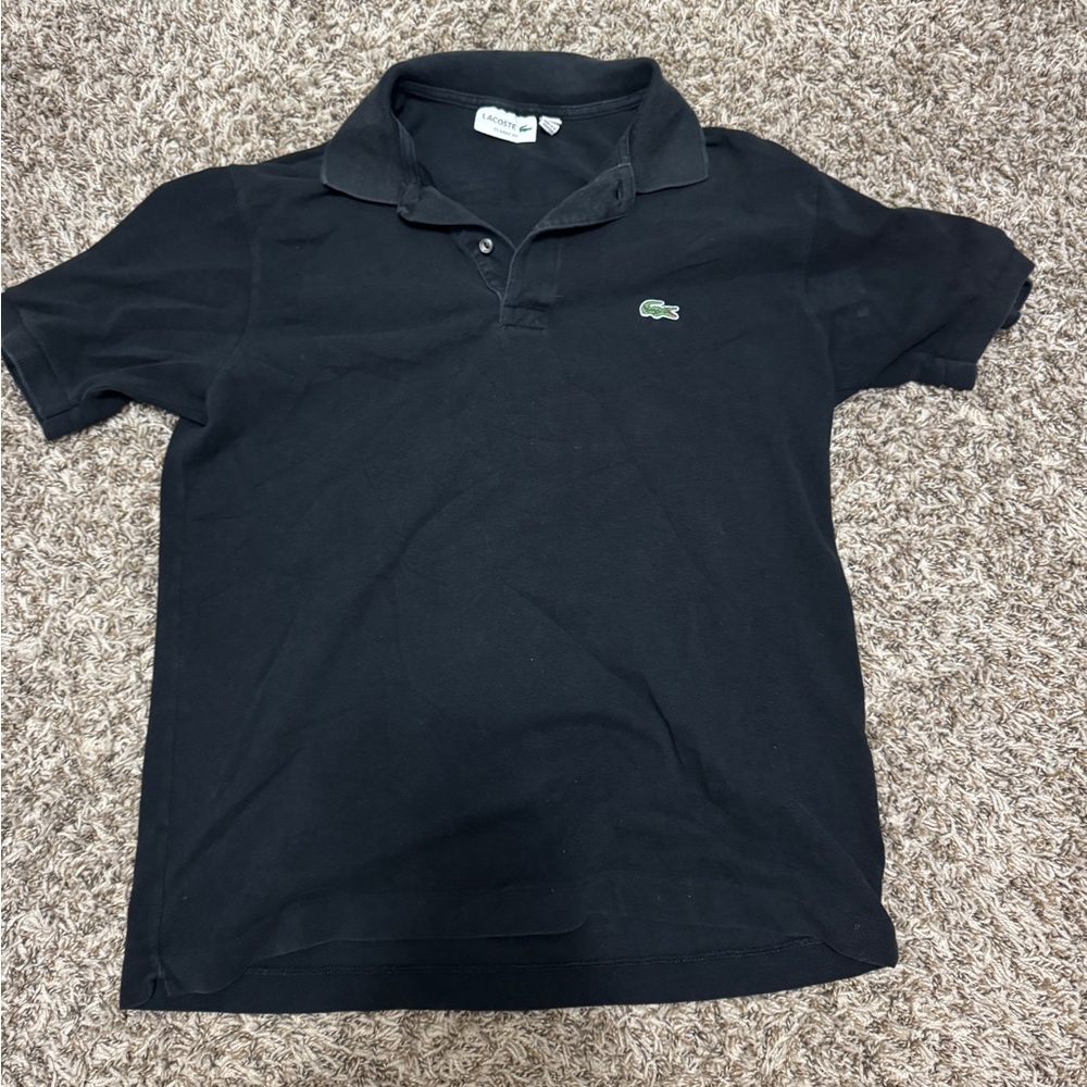 Lacoste Kids Black Polo Shirt